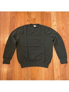 Like New J. Crew Men's Crewneck Sweater- Green, Size Large